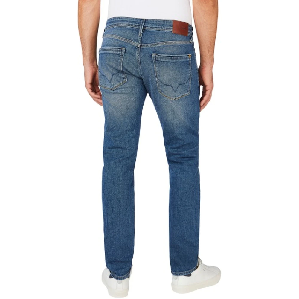 Pepe Jeans Tapered Medium Used Jeans Blue Heren