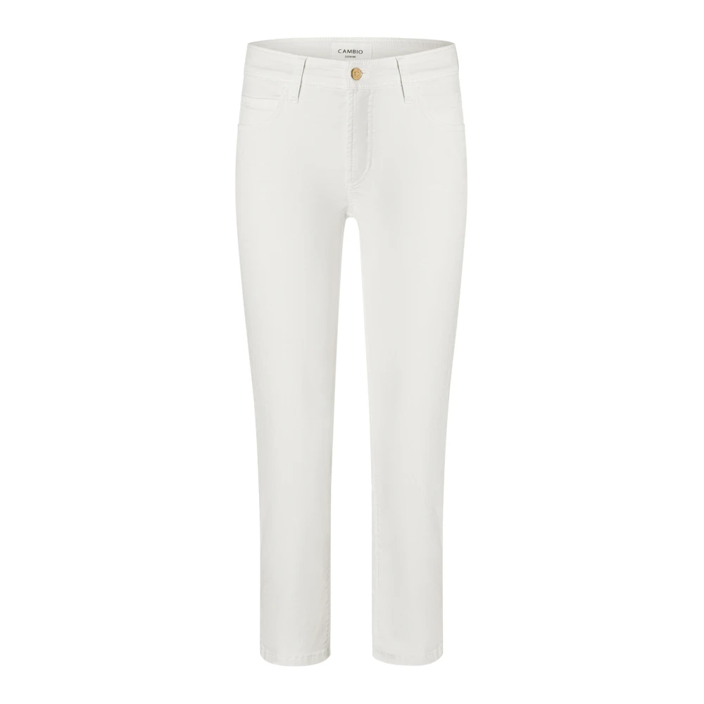 Cambio Women's White Simple Jeans Kit Model Piper - Slim Fit Jeans - Xl - Jeans