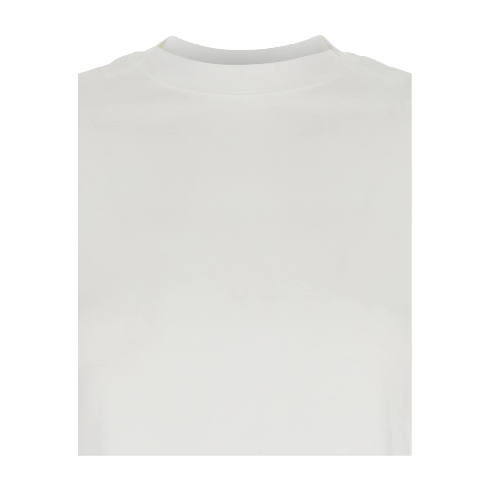 Eleventy Witte Crewneck Katoenmix Sweater White Dames