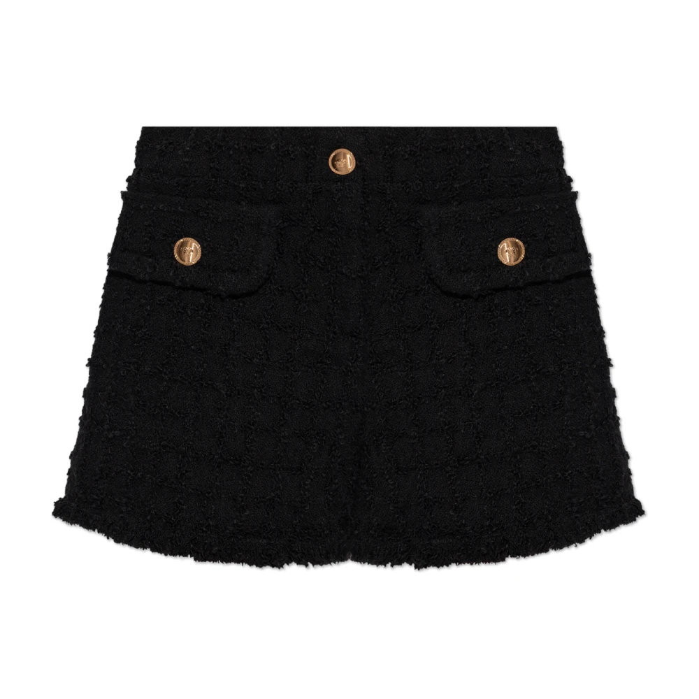 Versace Tweed Shorts Black Dames