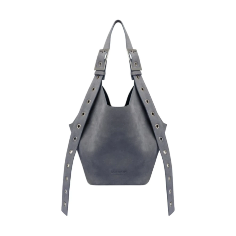 Dondup Women's Blue Small Split Leather Hobo Bag - Shoulder Bags - One Size - Bags