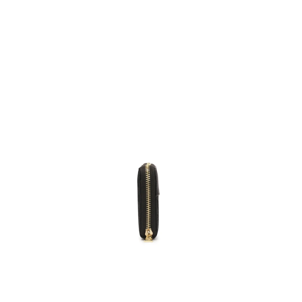 Kazar Zwarte ritssluiting portemonnee met reliëf monogrammen Black Dames