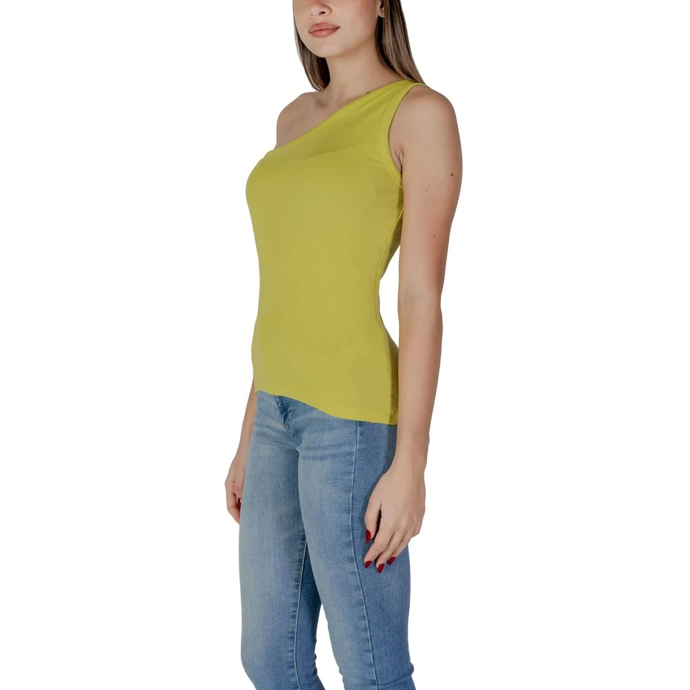 b.Young Gele Katoenen Tops & T-shirt Yellow Dames