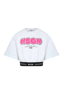 sweatshirt-crop-blanc-avec-logo-fuchsia