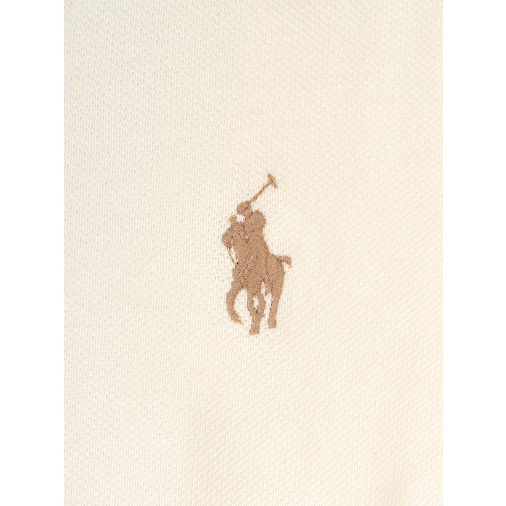 Polo Ralph Lauren Klassieke Piqué Katoenen Poloshirt Beige Heren