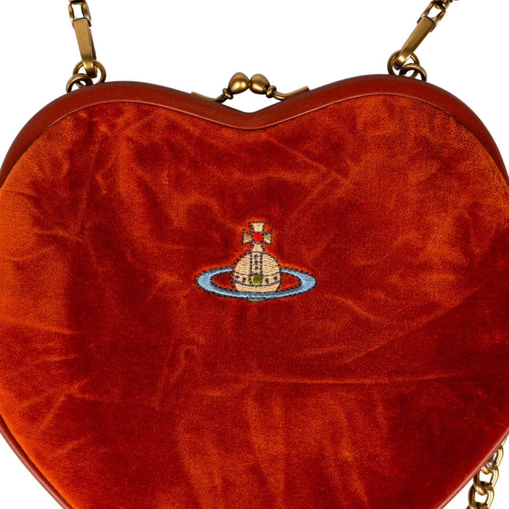 Vivienne Westwood Hartvormige Portemonnee in Burnt Orange Red Dames