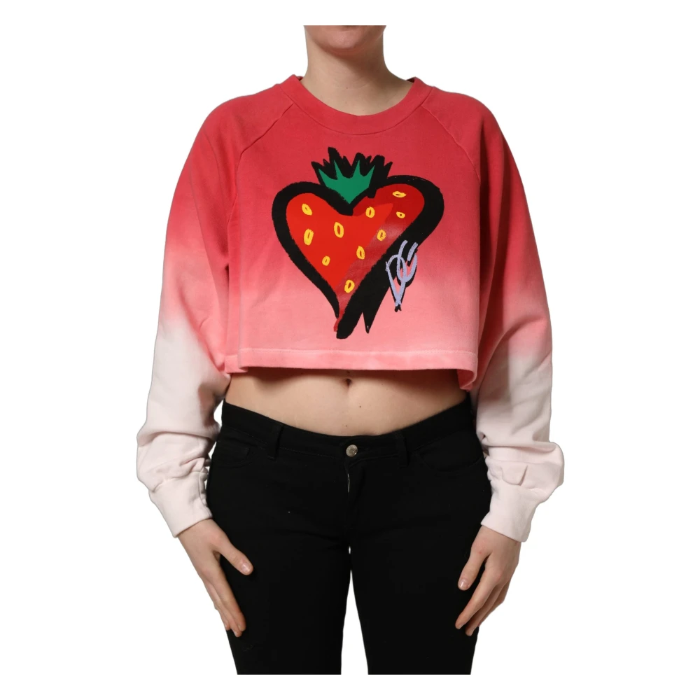 Dolce & Gabbana Women's Multicolor Strawberry Print Sweatshirt - Sweatshirts - S - Sweatshirts & Hoodies