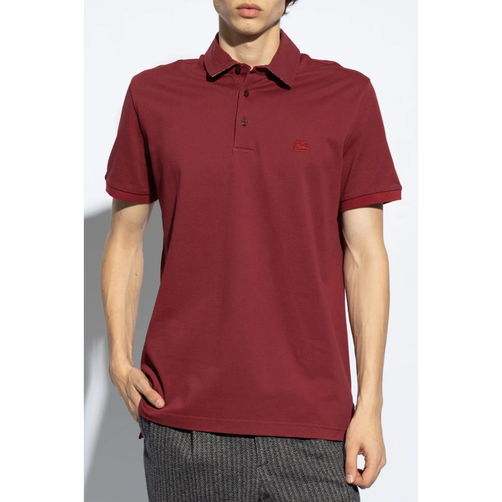 ETRO Katoenen polo Red Heren