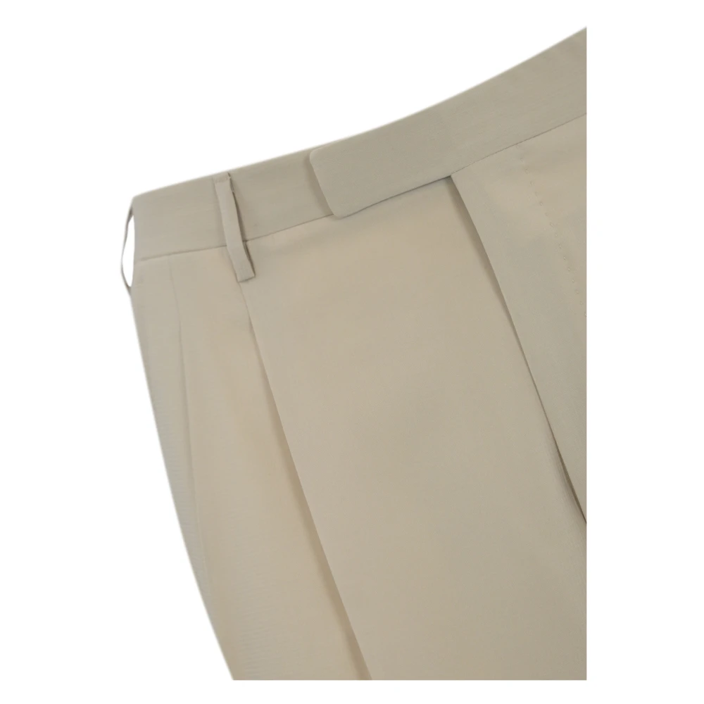 Corneliani Beige Wol Herenbroek Beige Heren