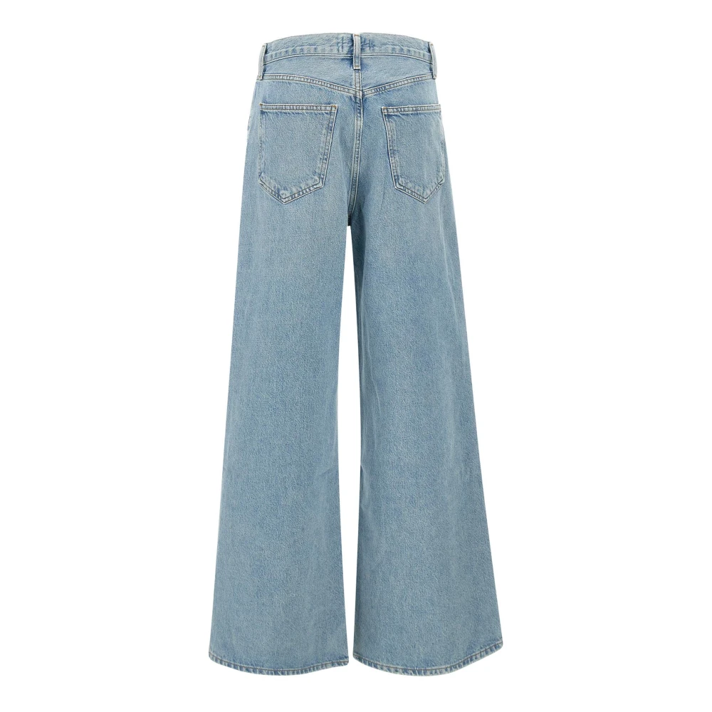 Agolde Geregenereerde katoenen spijkerbroek lichtblauw Blue Dames