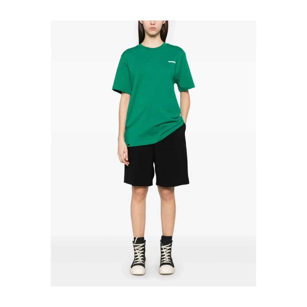 Barrow Groene Logo Crew Neck T-shirt Green Heren