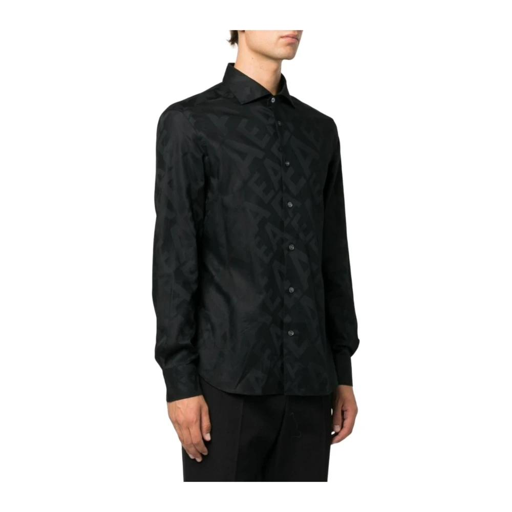 Emporio Armani Casual Overhemden Black Heren