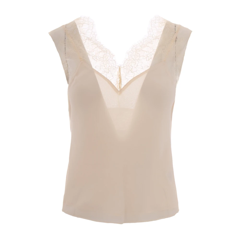 Patrizia Pepe Donna Beige Top, L, New,