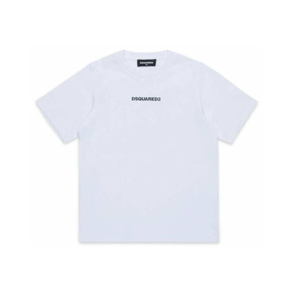 Dsquared2 Unisex Kids White Kids Short Sleeve T-Shirts, 8 Y, Kids Slouch Fit T-Shirt