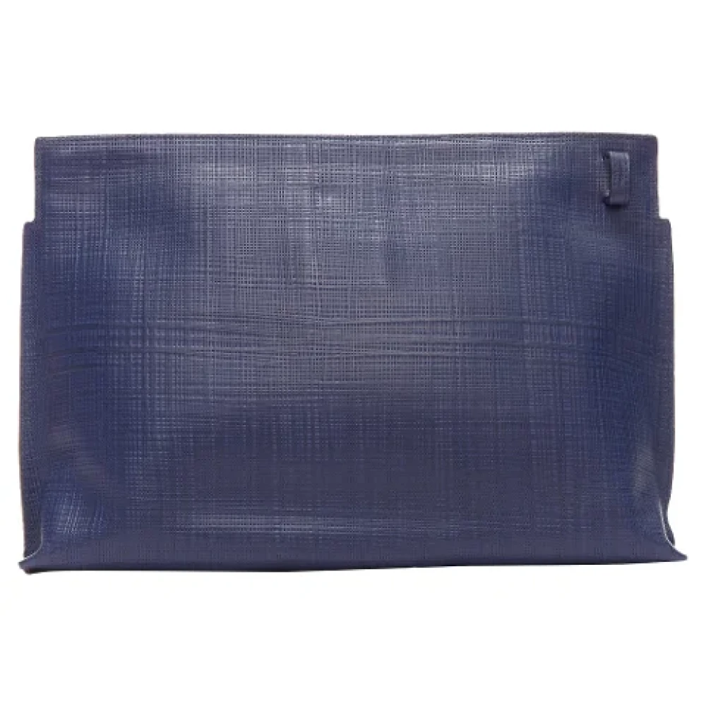Loewe Pre-owned Leather clutches Blue Heren