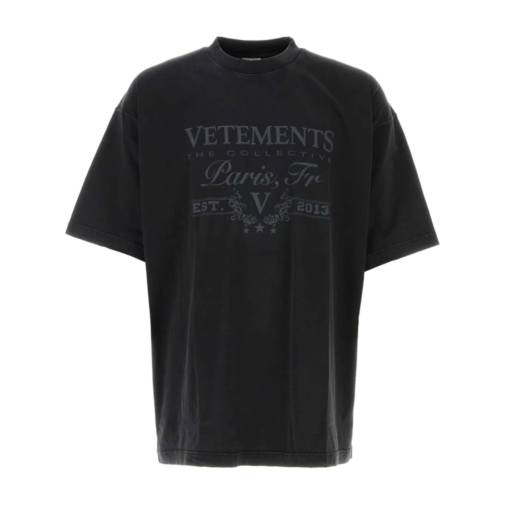 Vetements T-Shirts Black Heren