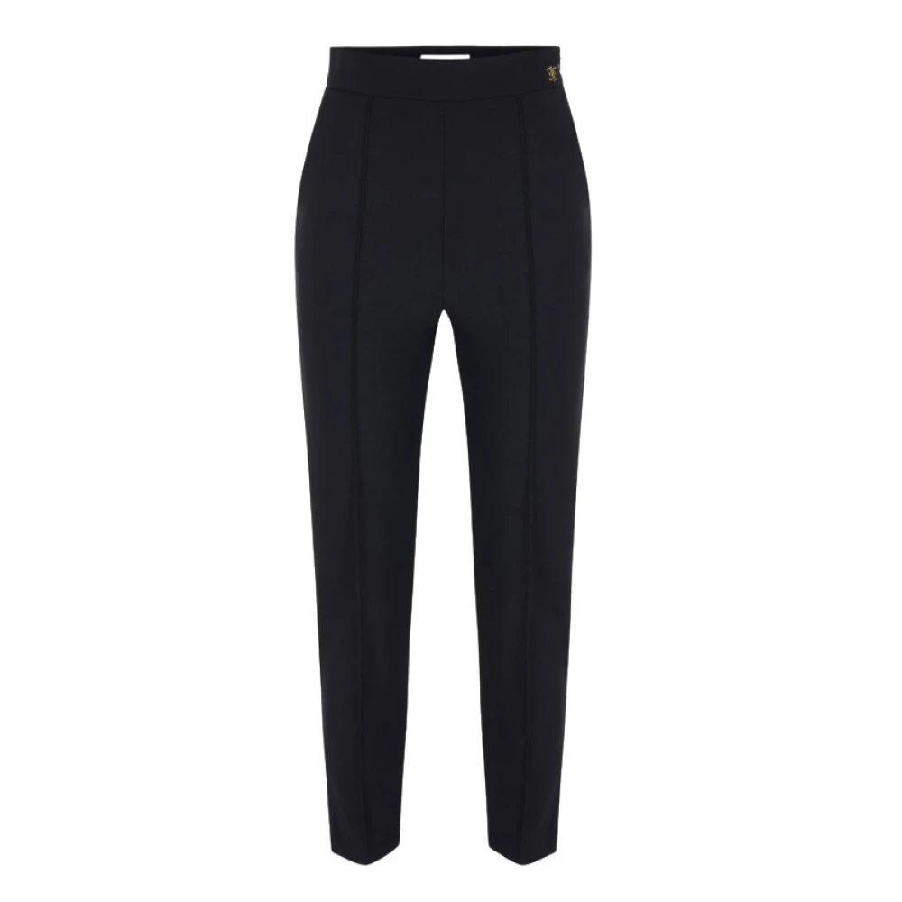 Elisabetta Franchi Technical Fabric Trousers - Female - Cropped Trousers - Black - S - Trousers - Image 2
