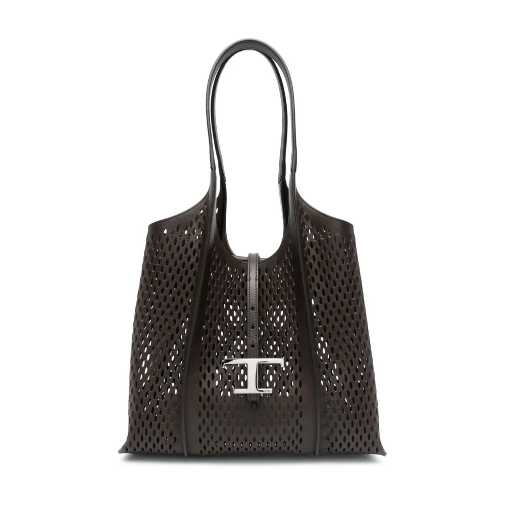 TOD'S Bruine Verborgen Sluiting Top Handvat Tas Brown Dames