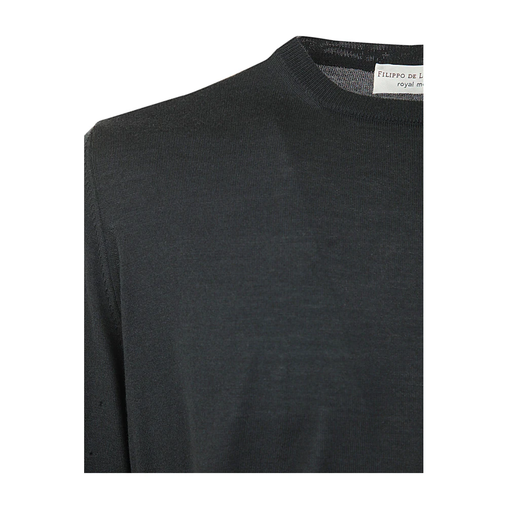 Filippo De Laurentiis Groene Merino Crew Neck Sweater Green Heren