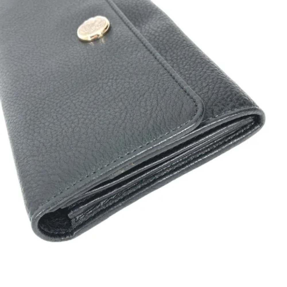 Bvlgari Vintage Pre-owned Leather wallets Black Dames
