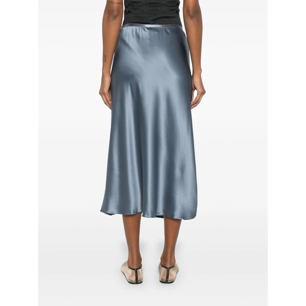 Max Mara Blauwe Zijden Elegante Rok Blue Dames