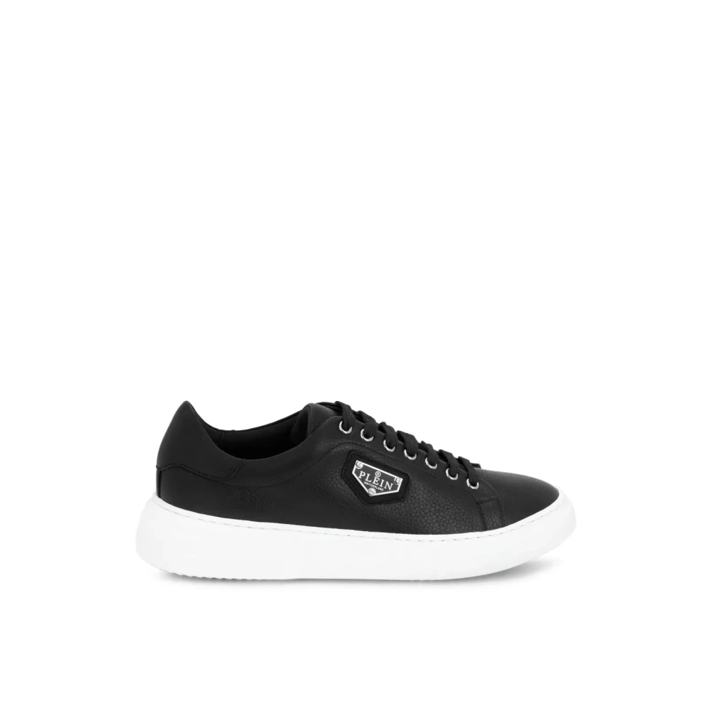 Philipp Plein Lo-Top Iconische Plein Logo Sneakers Heren Schoenen Zwart
