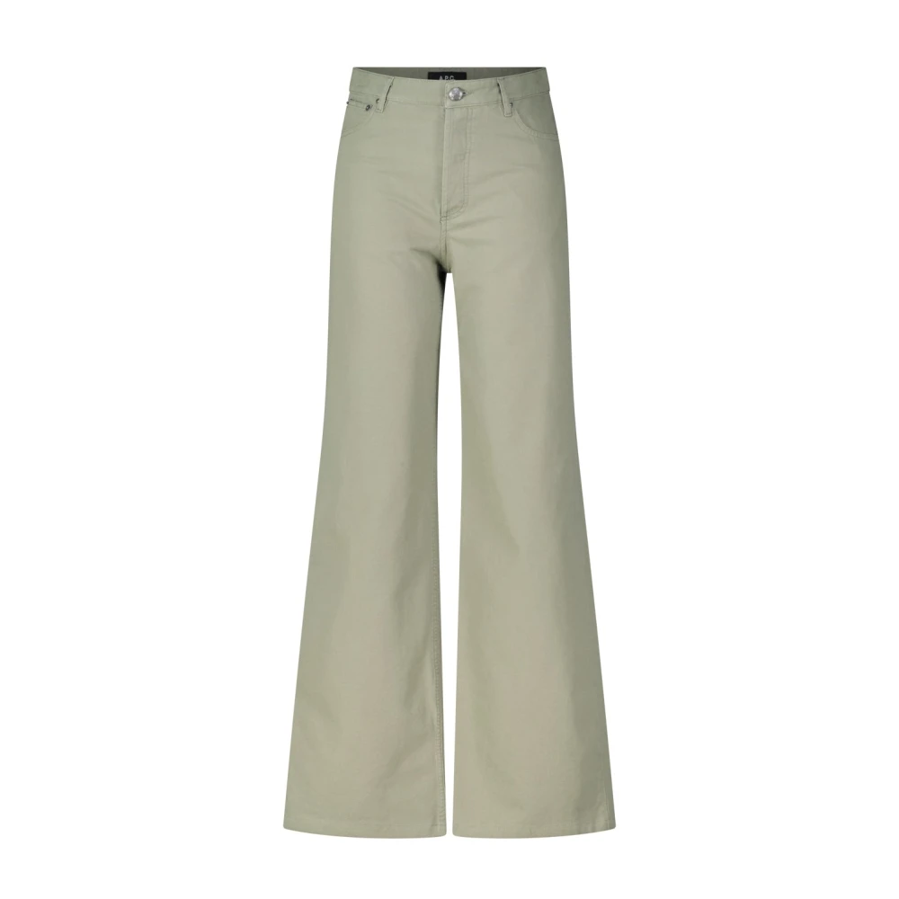 A.p.c. Donna Verde Pantaloni, W25, New,