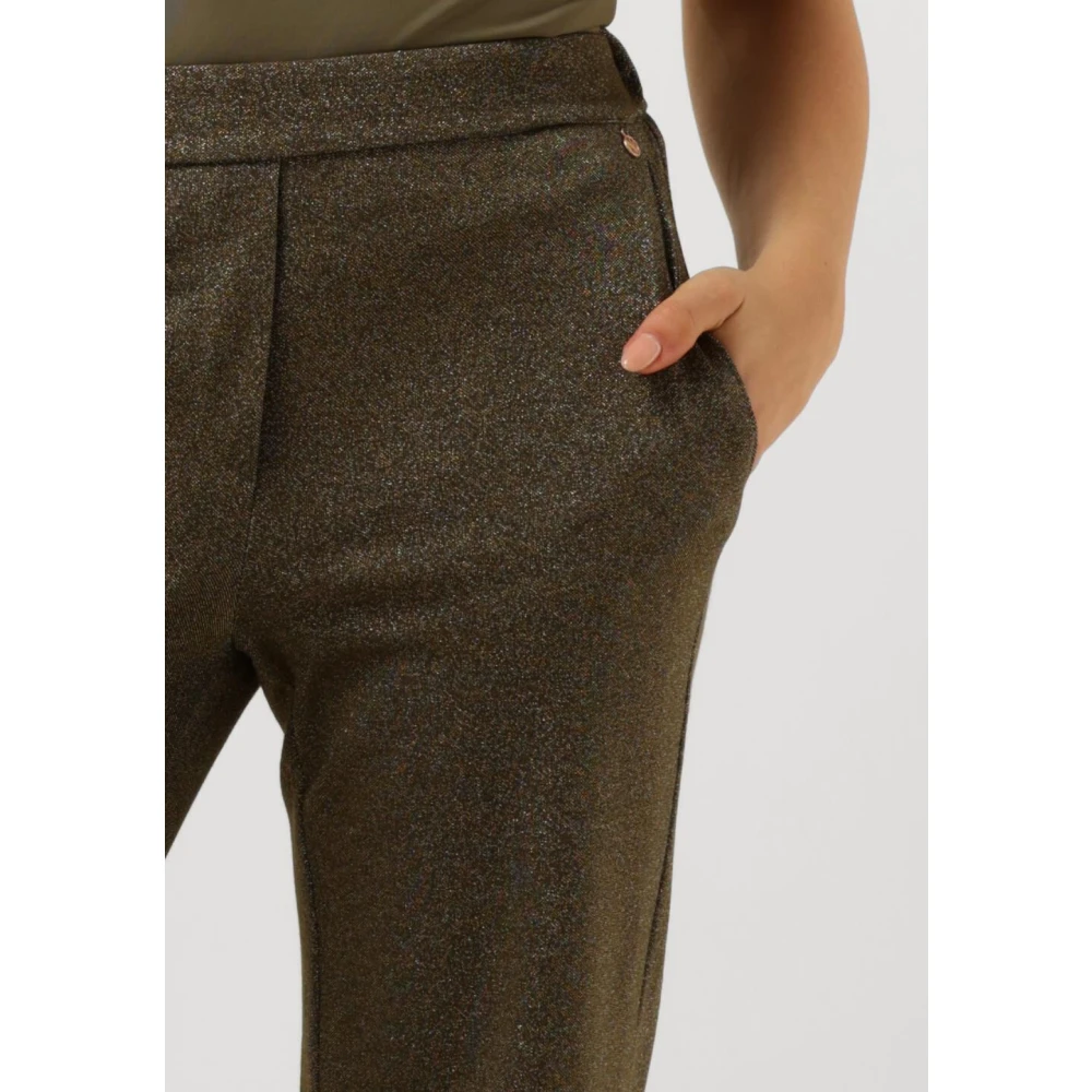 Nukus Elegante Lurex Broek voor Vrouwen Green Dames