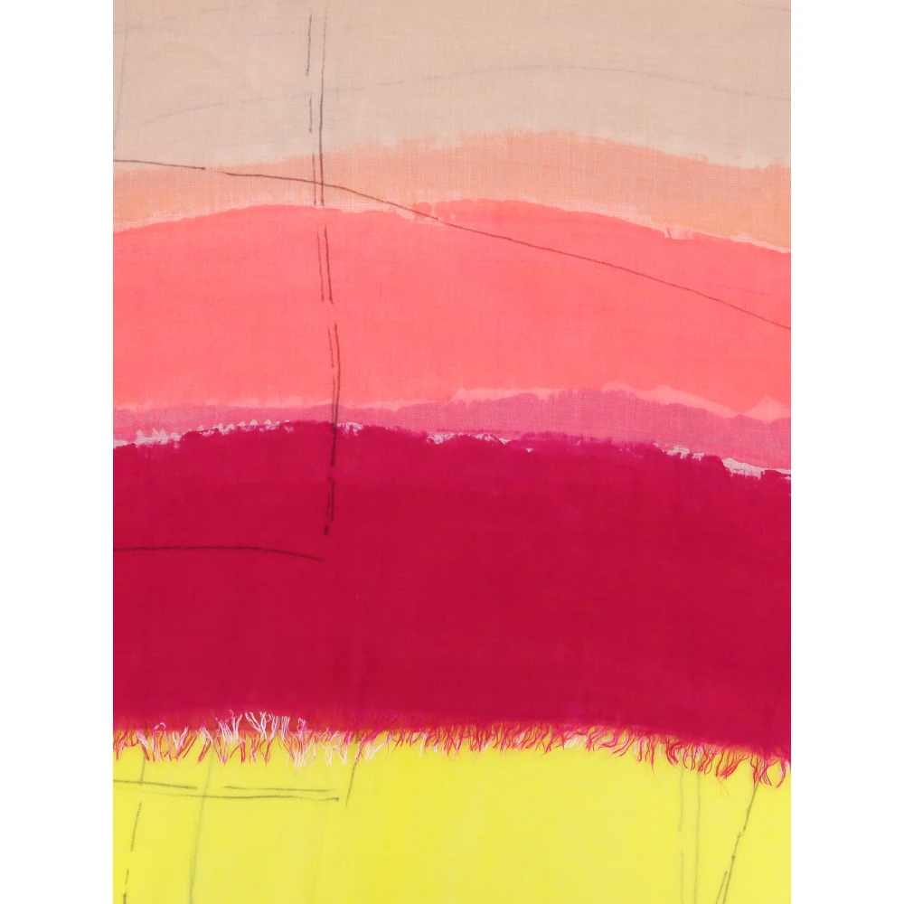 Faliero Sarti Luxe Zijde Modal Sjaal Collectie Multicolor Dames
