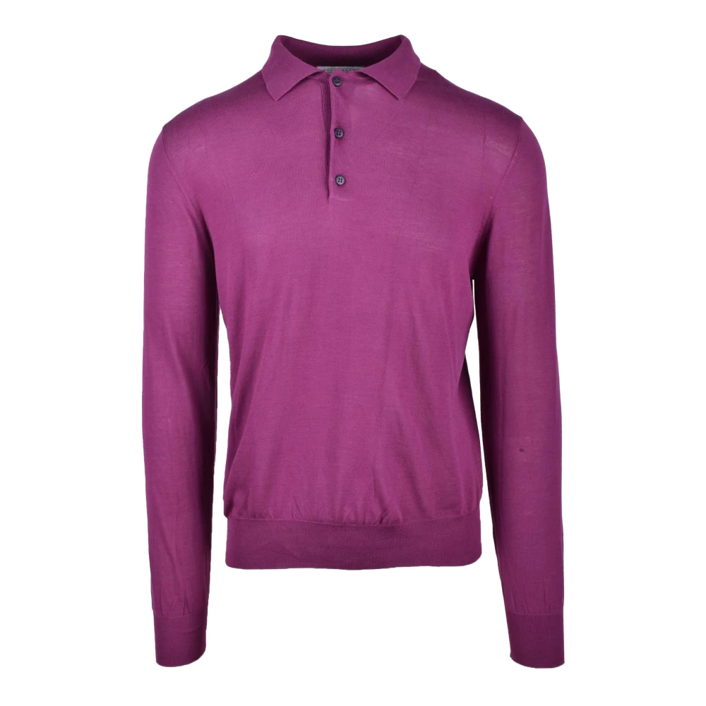 Ballantyne Katoenen Polo Shirt Purple Heren