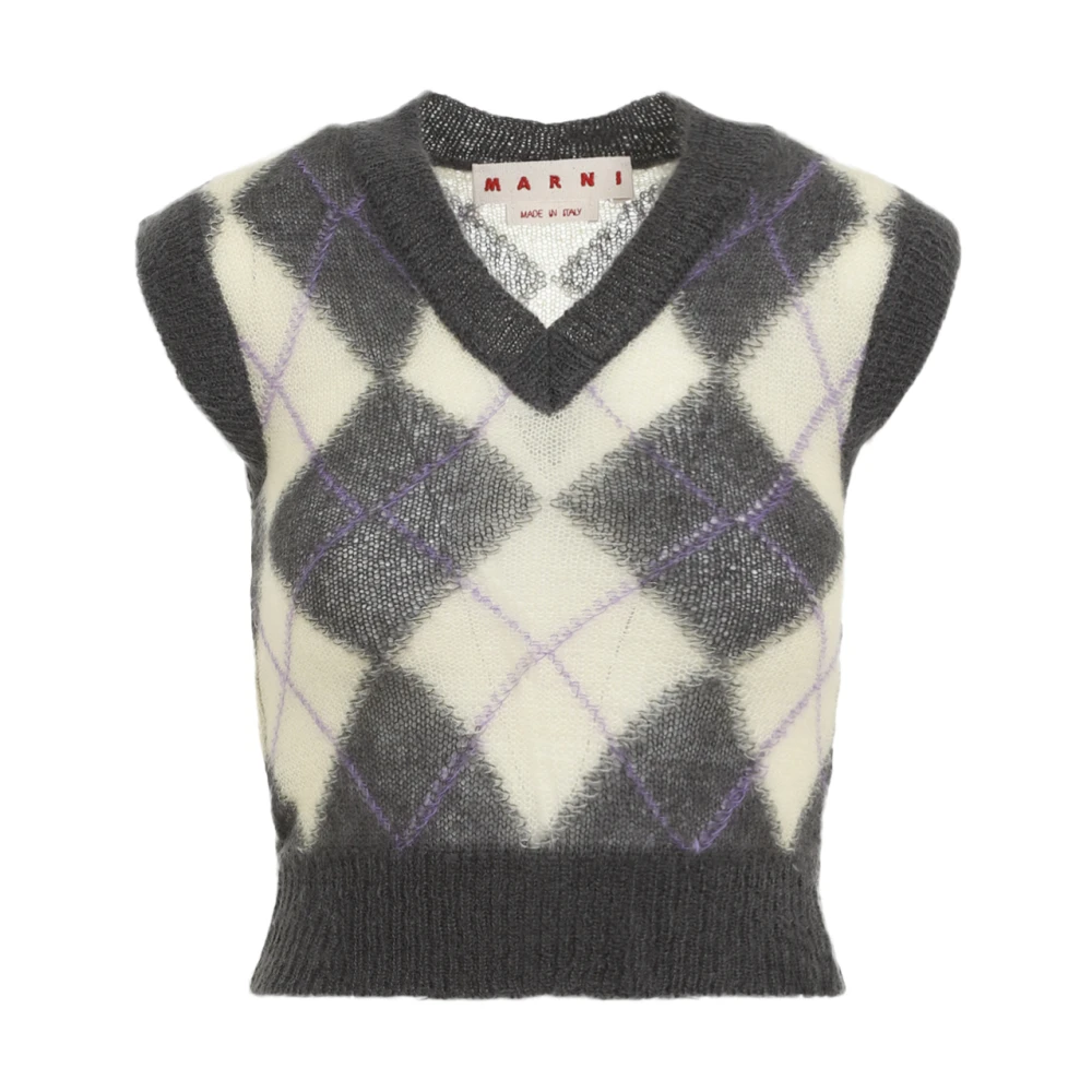 Marni Endive V Neck Sweater Multicolor Dames