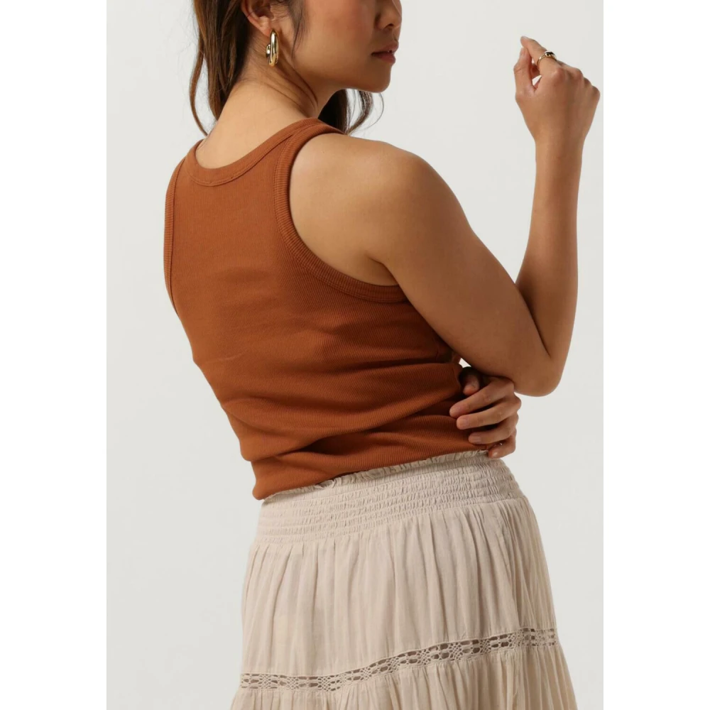 Catwalk Junkie Rib Tank Top in Koperkleur Brown Dames