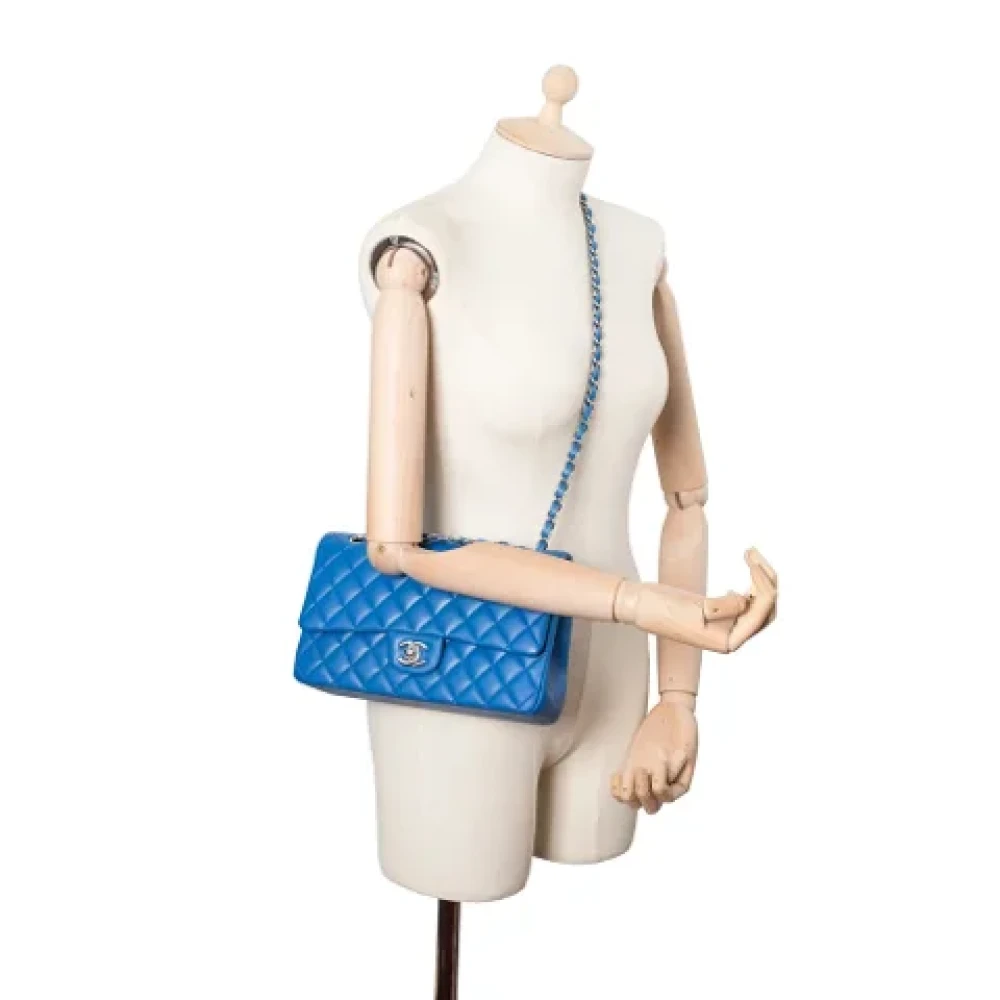 Chanel Vintage Pre-owned Leather chanel-bags Blue Dames