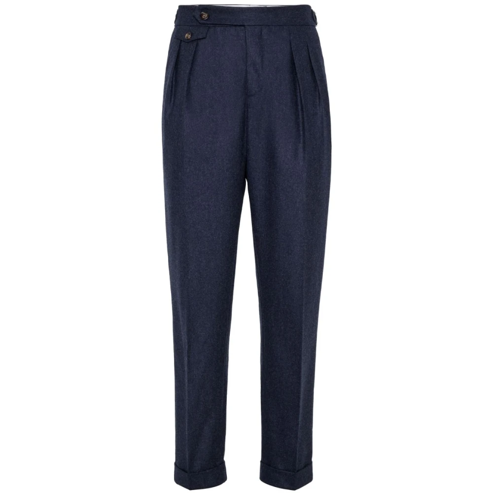 BRUNELLO CUCINELLI Blauwe Broek voor Mannen Blue Heren