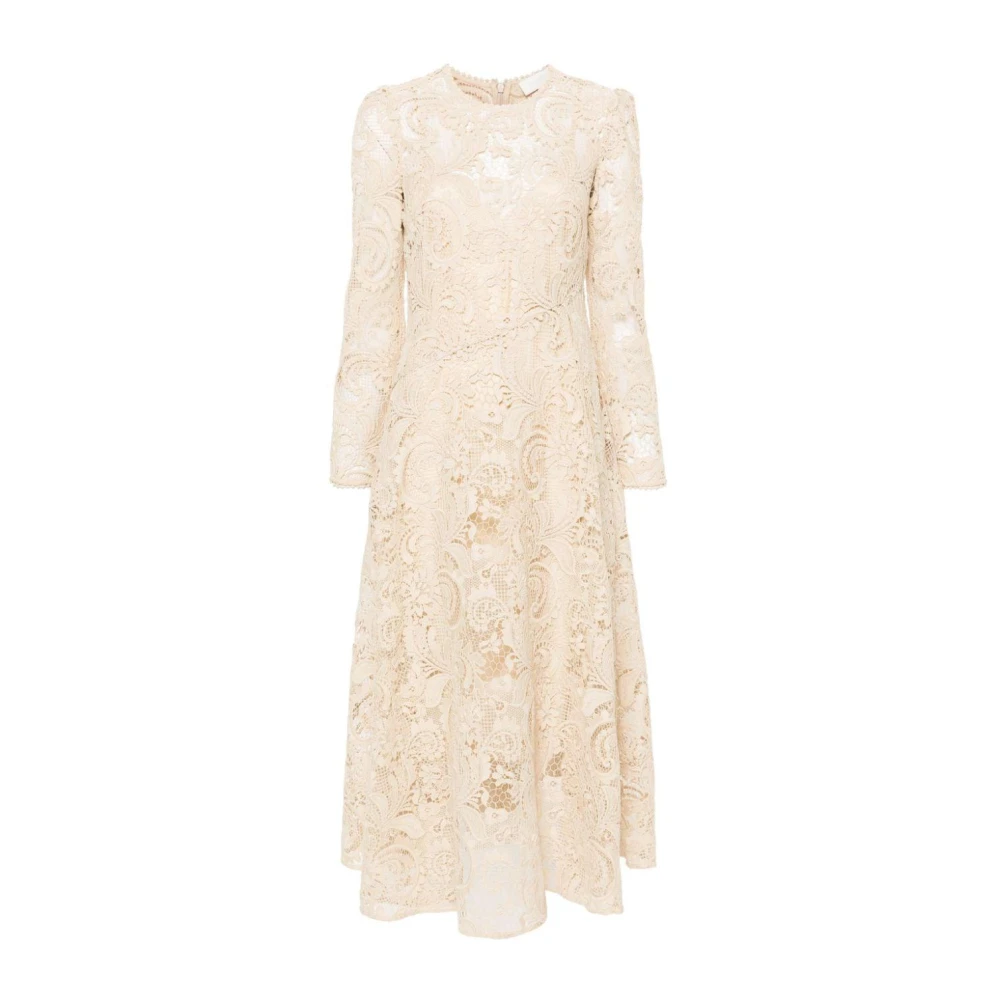 Zimmermann Elegante Kant Midi Jurk Beige Dames