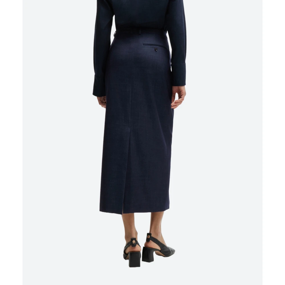 Hugo Boss Denim effect lange rok slim fit Blue Dames