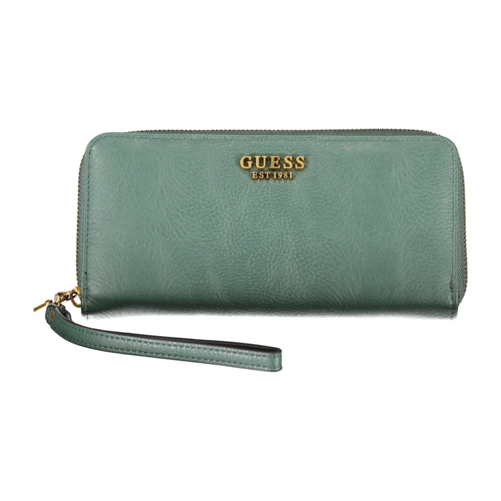 Guess Groene Polyethyleen Portemonnee met Meerdere Compartimenten Green Dames