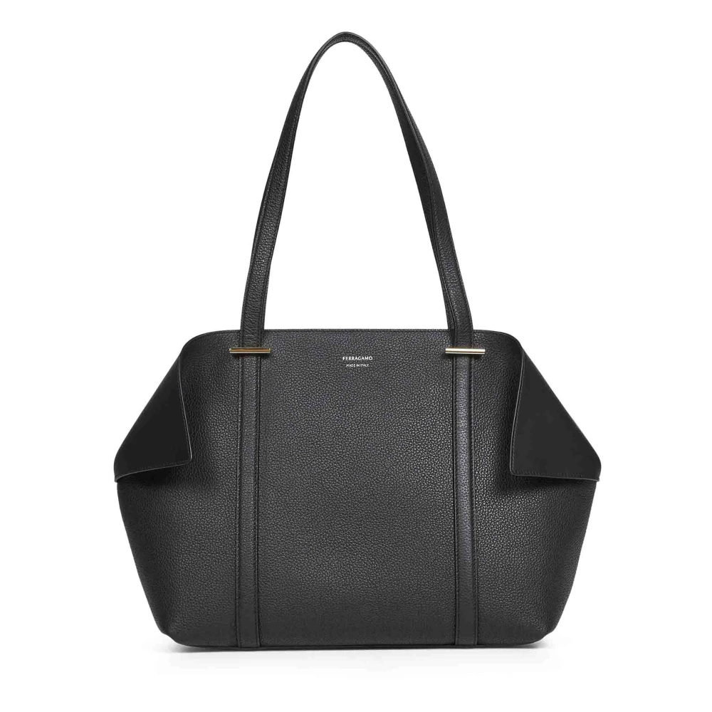 Ferragamo Black Shopping Bags, Female, One Size, Scarf Tote