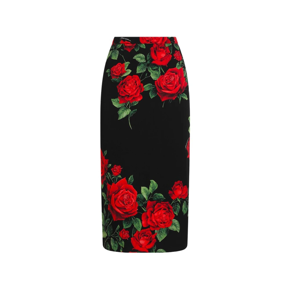 Dolce & Gabbana , Pencil Skirts, Female, Multicolor, L, Floral Pencil Skirt