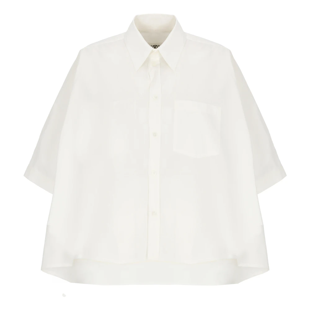 Mm6 Maison Margiela Damen Weiß Blusen & Hemden, Xsgröße: