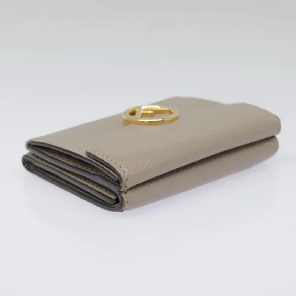 Fendi Vintage Pre-owned Leather wallets Beige Dames