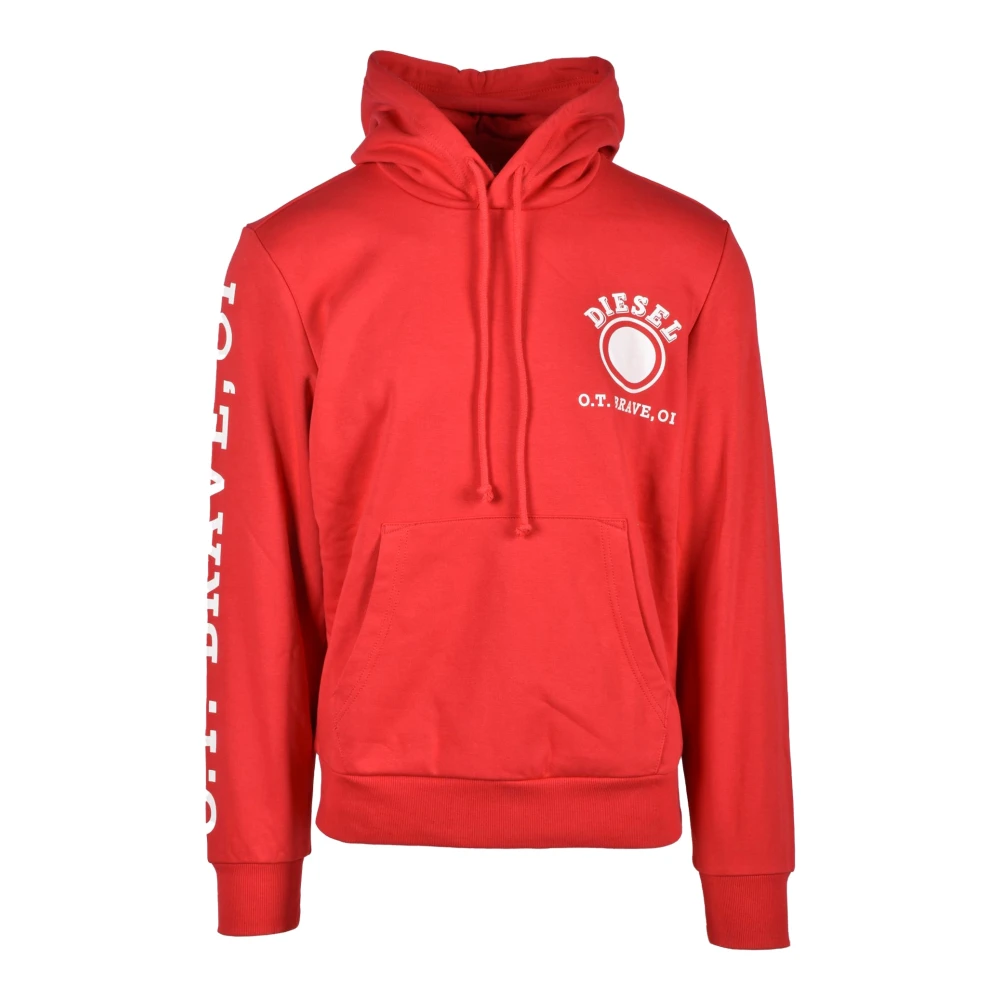 Diesel Katoenmix Sweatshirt Red Heren