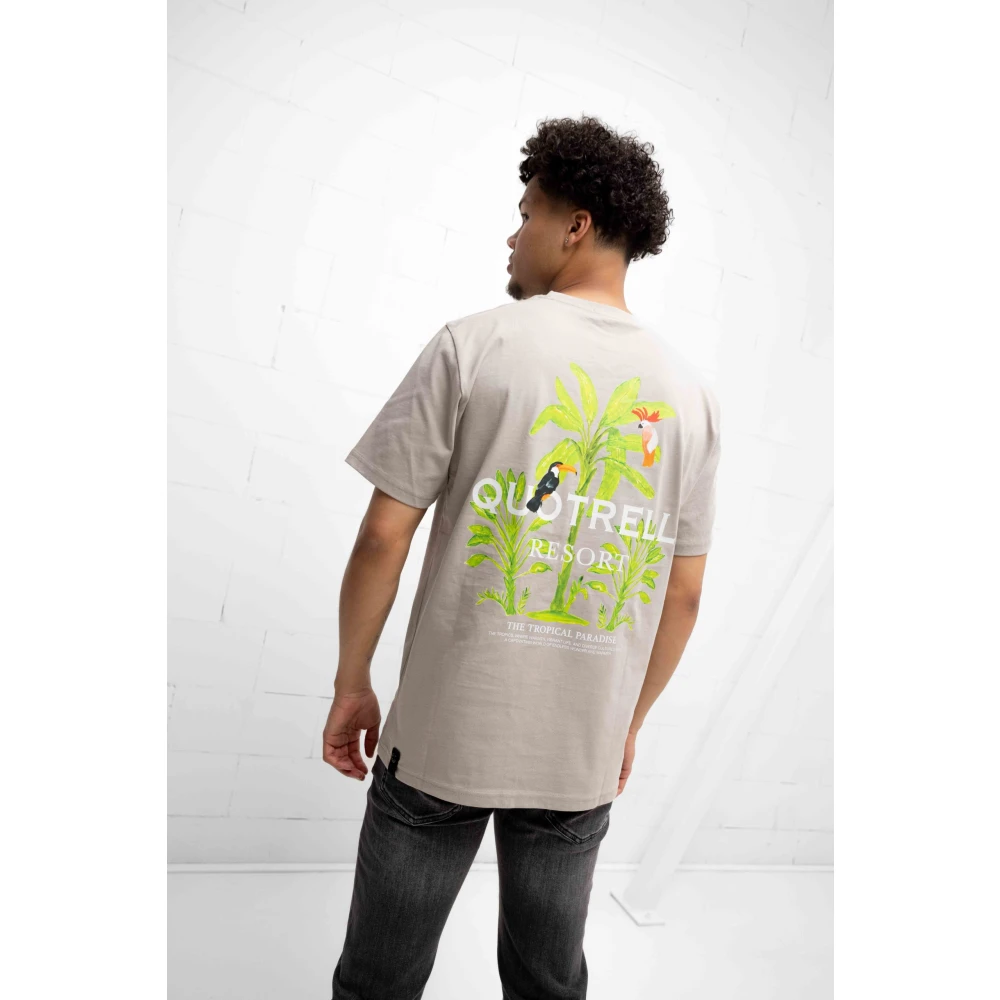 Quotrell Tropics T-Shirt Taupe Heren Beige Heren
