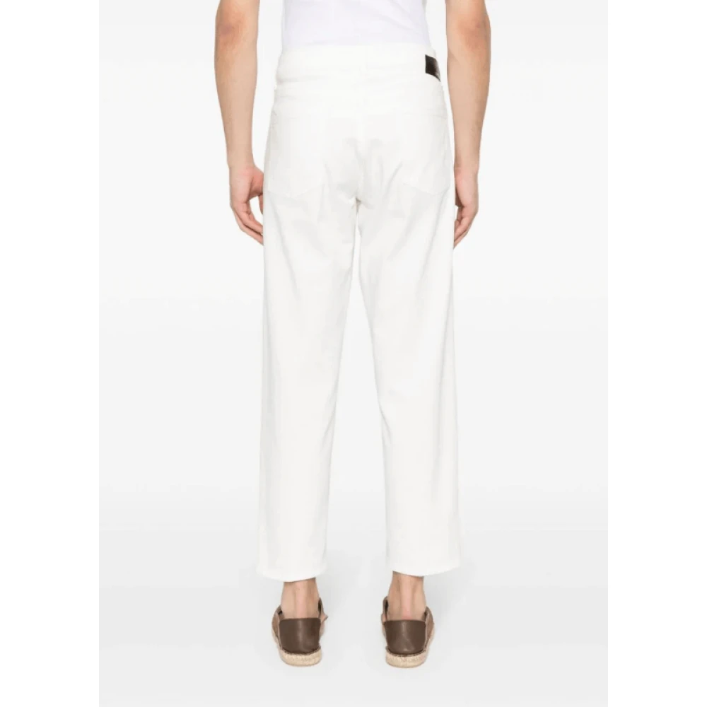 Lardini Witte Tapered-Leg Jeans White Heren