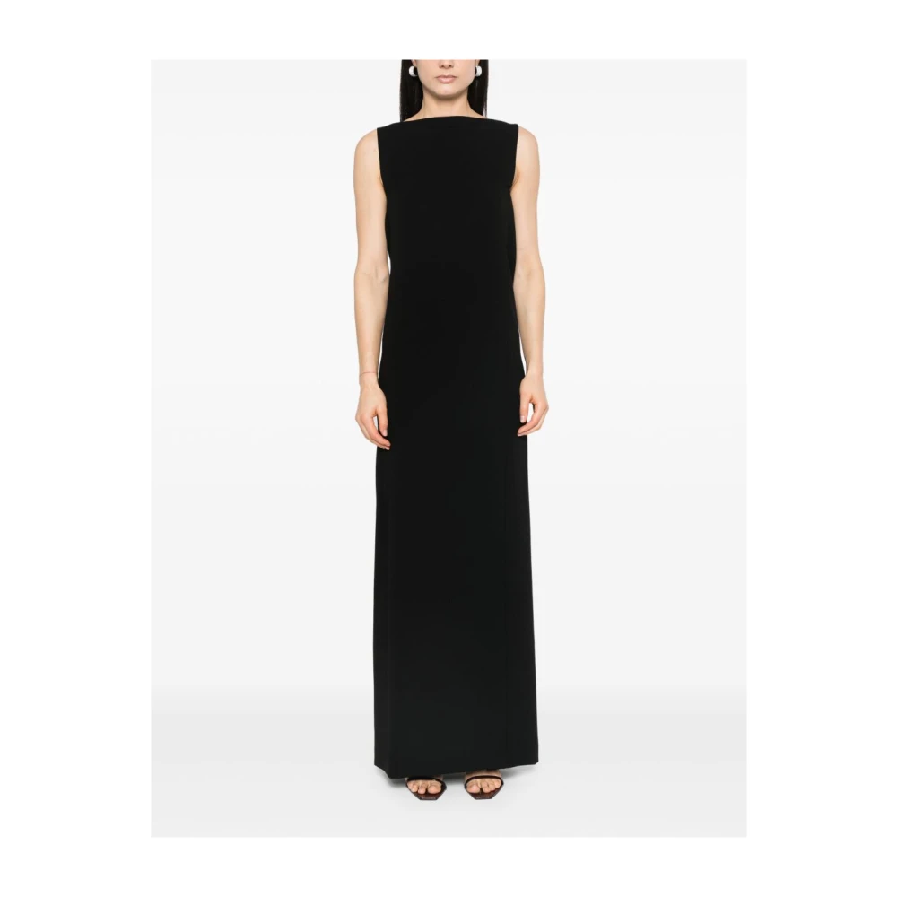 Max Mara Zwarte Pianoforte Jurk met Kettingdetail Black Dames
