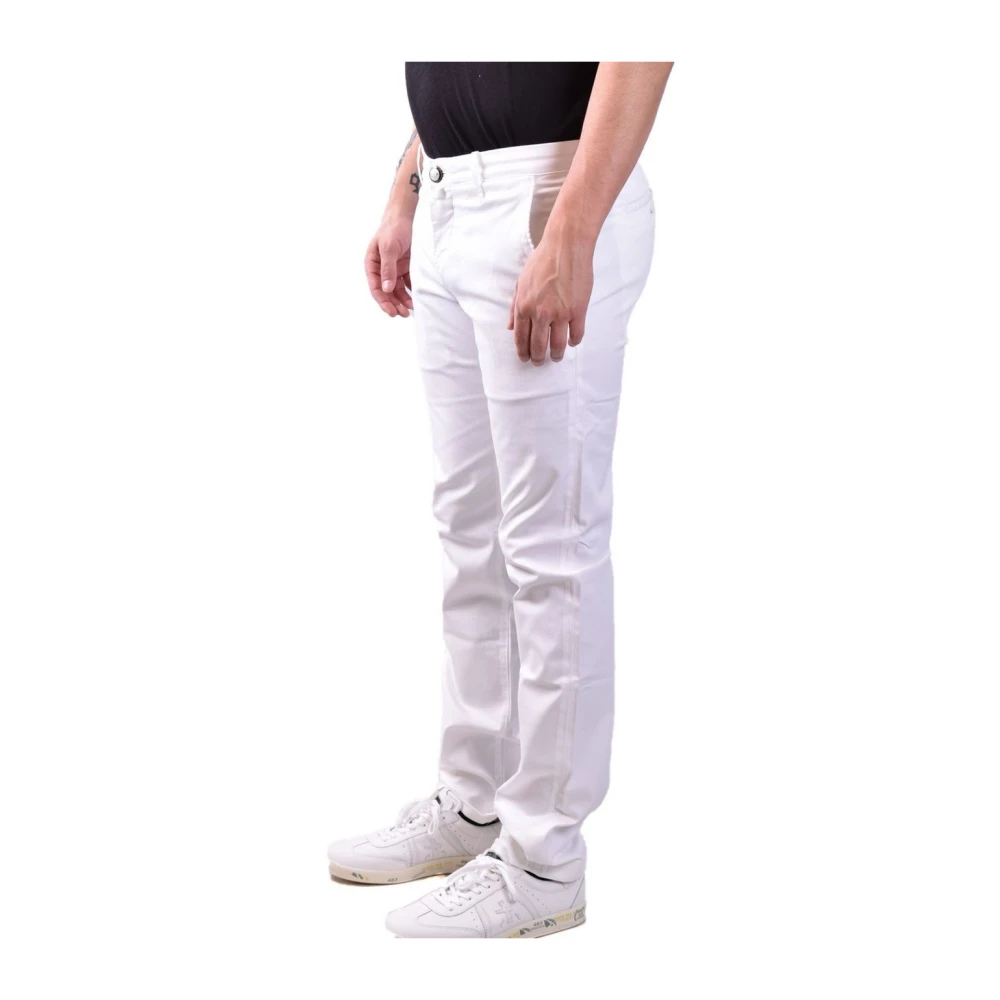 Jacob Cohën Slim-Fit Jeans voor Mannen White Heren