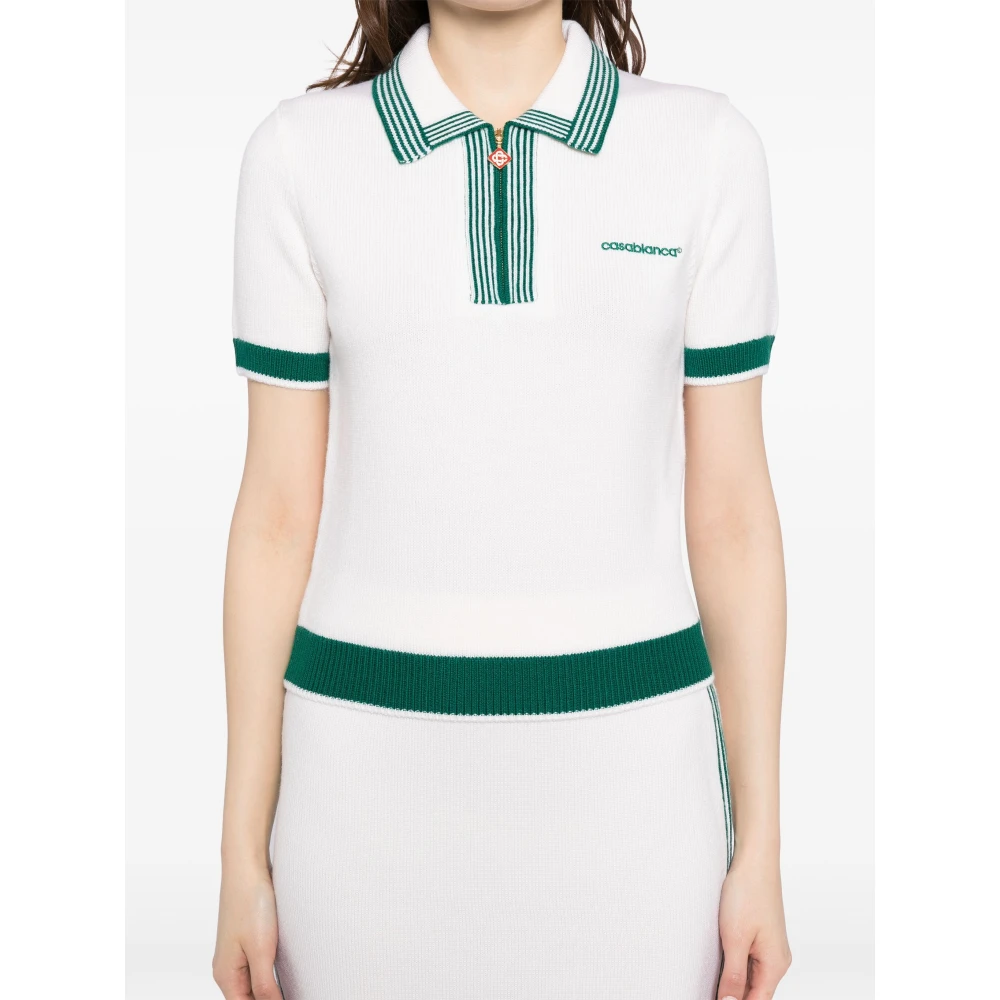 Casablanca Polo Shirts White Dames