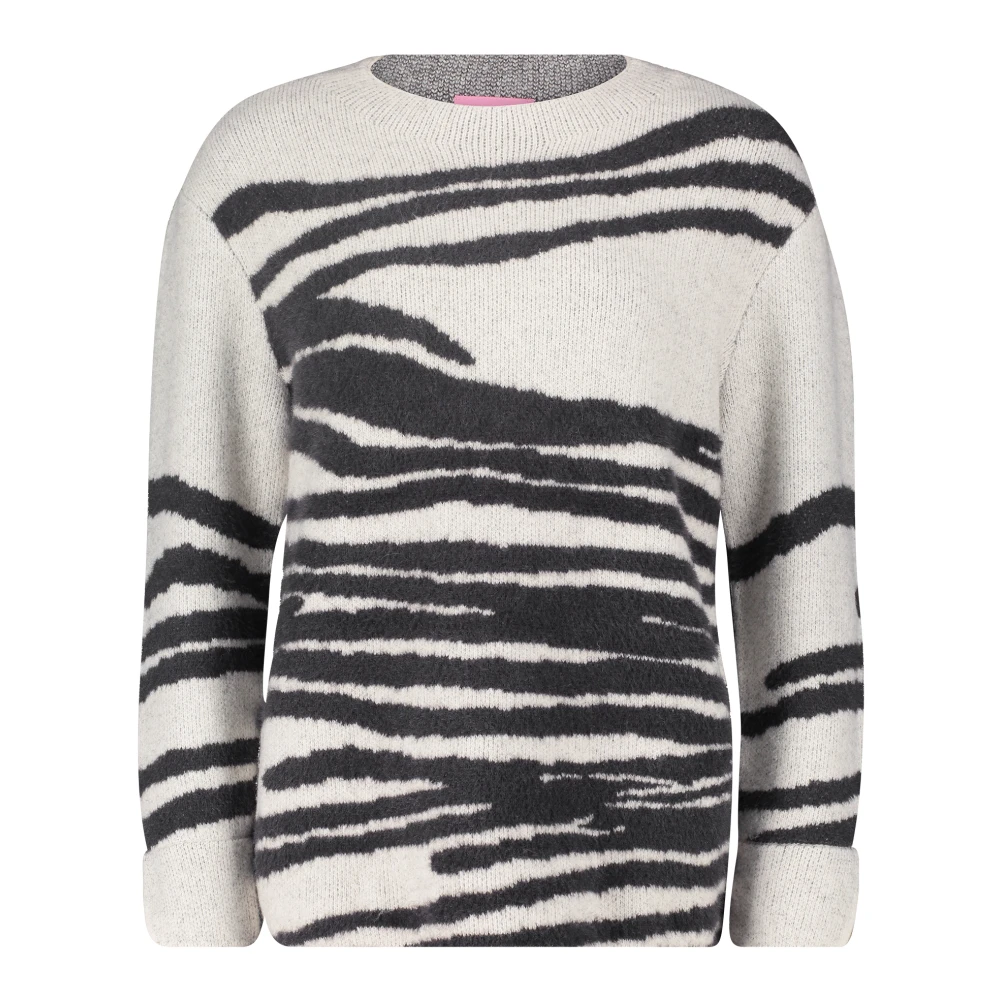 Betty Barclay Jacquard Gebreide Trui met Dierenprint Multicolor Dames