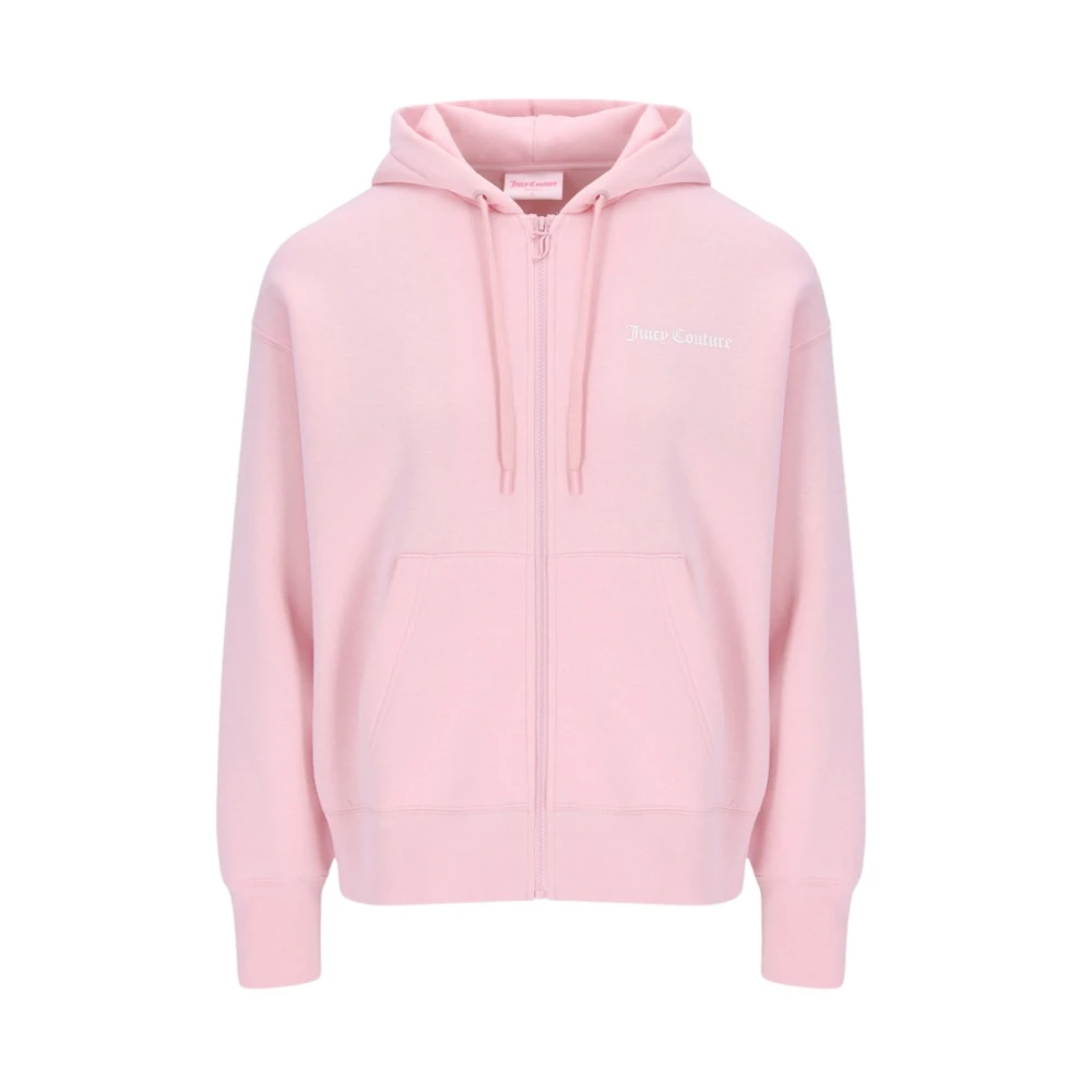 Juicy Couture Randy Grafische Rits Hoodie Pink Dames