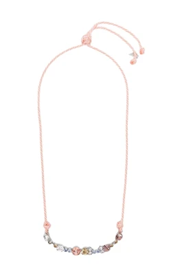 Braided Strings and Crystals Necklace